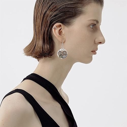 Miniatura 4 de Aretes colgantes de relojería vintage hechos a mano, estilo punk, steampunk, vintage, con engranaje de reloj, aretes de avión antiguos para mujeres
