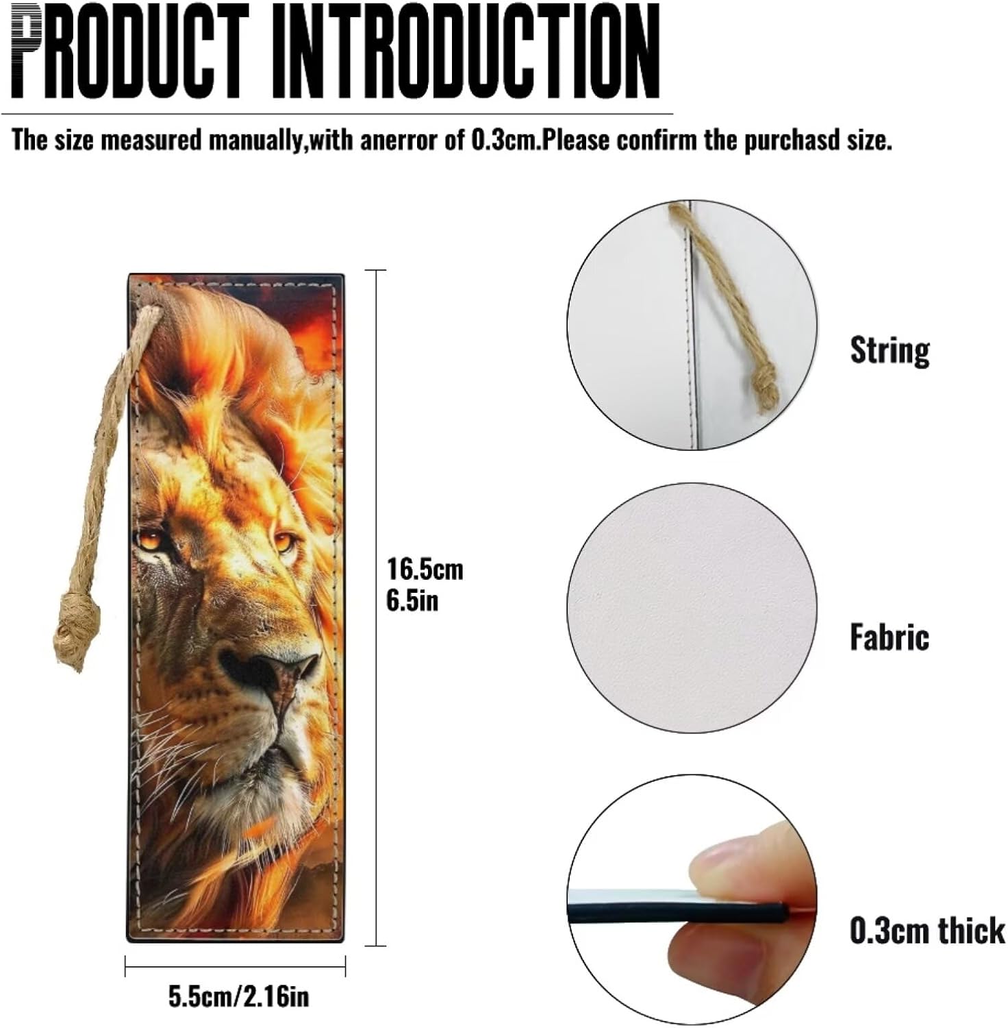 Leather Bible Cover with Bookmark and Handle,Zippered Bible Carrying Case for Men, Bible Tote Bag,Christian Gifts,Lion,X-Large