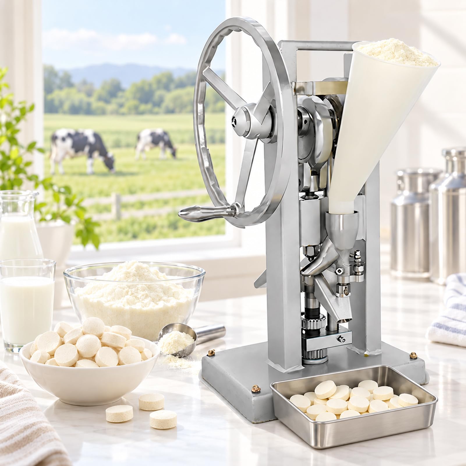Presse à Comprimés Manuelle, Formage de Poudre 6-12 mm en INOX