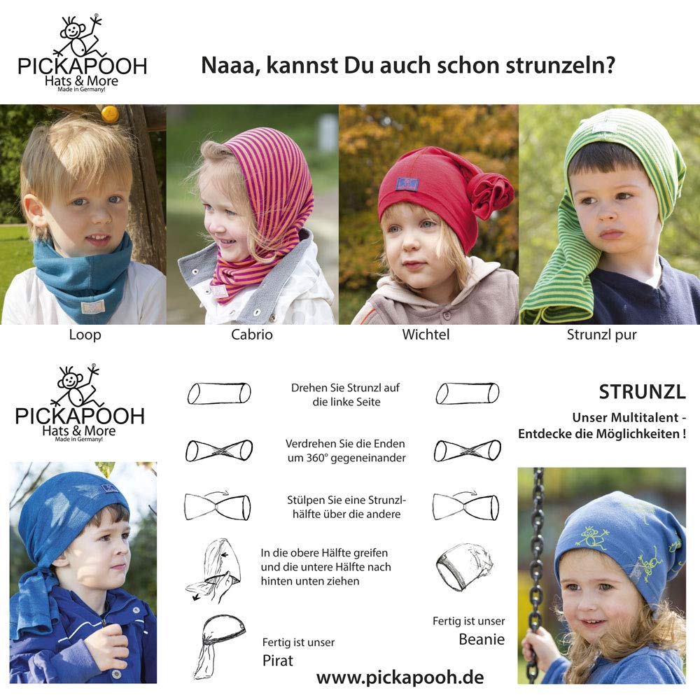 PICKAPOOH Multifunktions-Schlauchschal Bio-Baumwolle/Elasthan