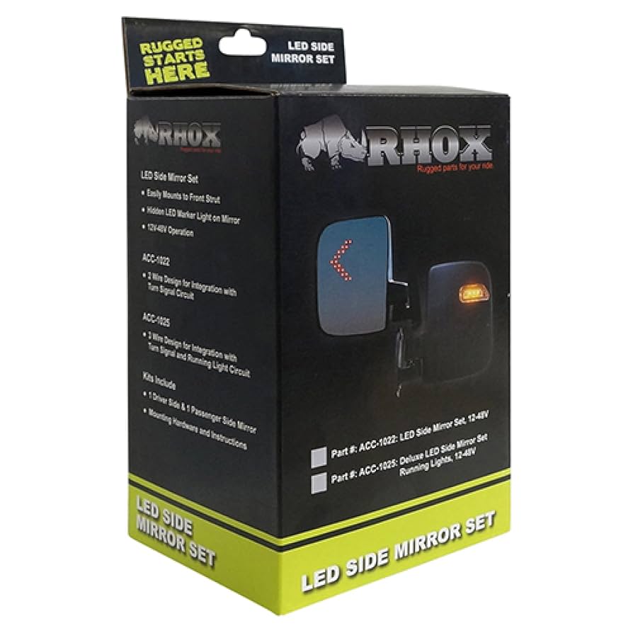 Amazon.com: RHOX ACC-1025 Mirror, Deluxe LED Side, Set of 2