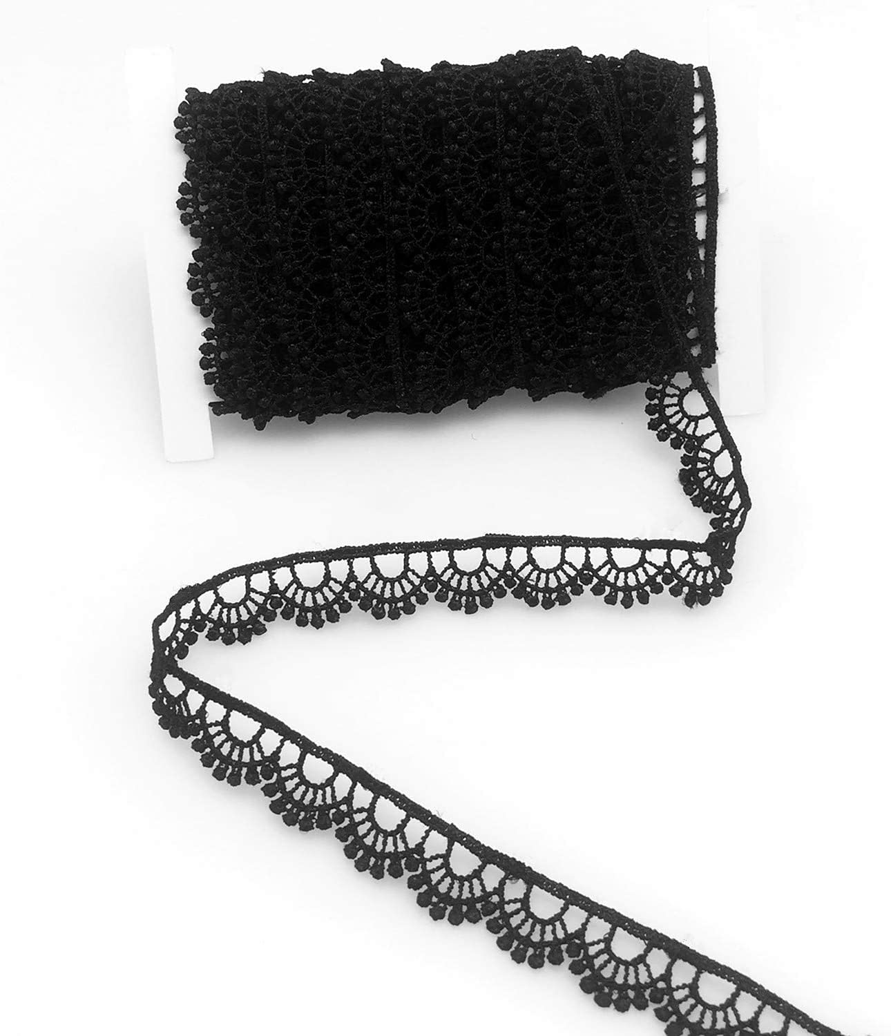 FQTANJU Crocheted Lace Trim DIY Craft Ribbon 1/2'' x 5yds