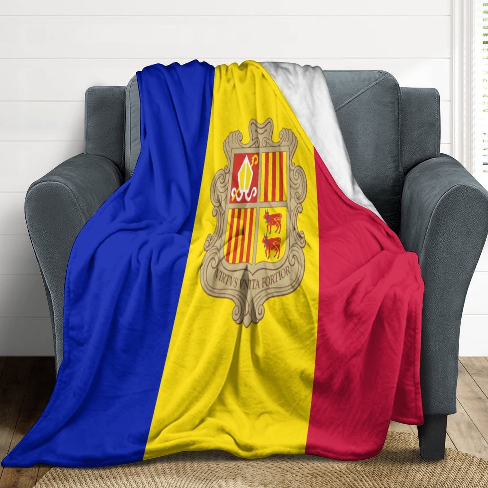 Couverture Andorra en flanelle de qualité supérieure pour décoration chambre