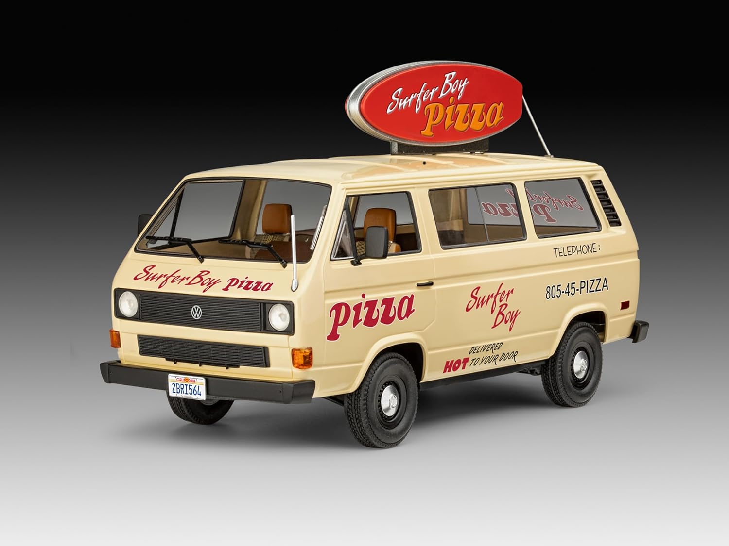 Revell 14559 Stranger Things VW T3 Surfer Boy Pizza Van 1:25 Scale 90-Piece Skill Level 3 Model Building Kit