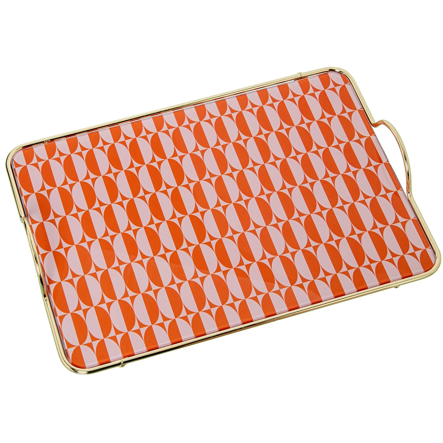 Plateau rectangulaire en verre et métal, le cadeau idéal pour la maison