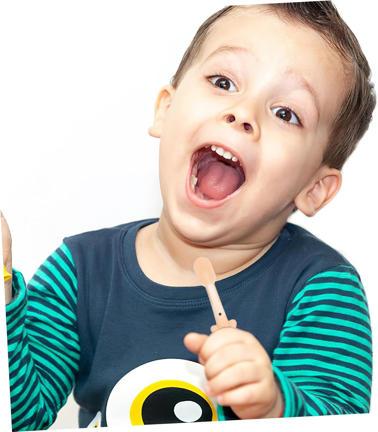 SOLUSTRE Silicone Toothbrush 3pcs for Infants Newborn Mouth Cleaner Tongue Cleaning Tool Soft Bristles Safe Oral Care for Babies