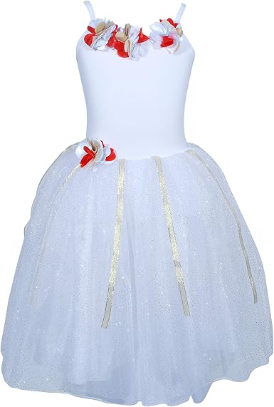 Amazon.com: Vestido de pétalos de hada de amapola rosa, talla 3/4, color  blanco : Ropa, Zapatos y Joyería