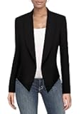Womens Casual Work Office Blazer Open Front Heavy Ponti Shawl Collar Long Sleeve Jacket