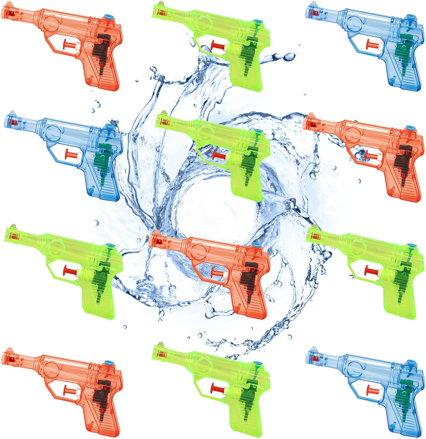 6 Stück Feuerwerks Wasserpistolen | Water Squirter Spielzeug | Wasserspielzeug Für Pool & Garten