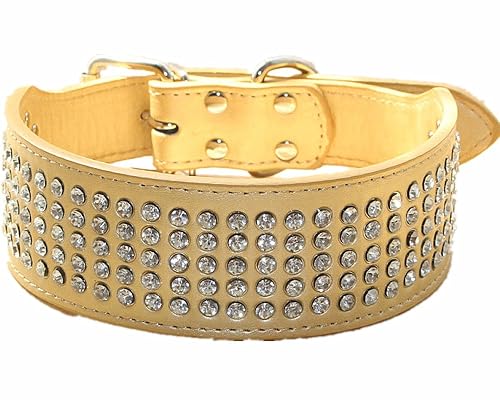 Haoyueer - Collar de perro con diamantes de imitación de 5 filas de cristal brillante, deslumbrante…