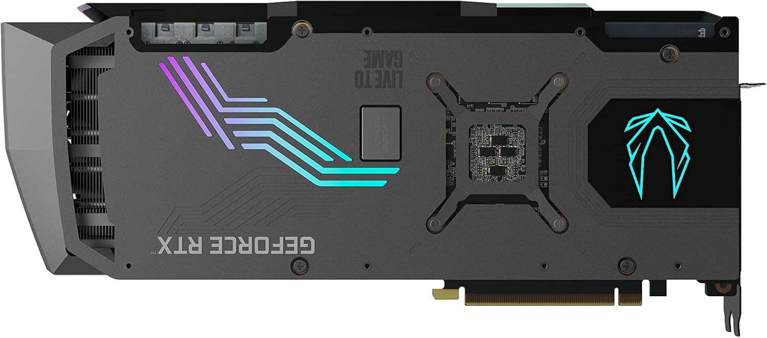 ZOTAC Gaming GeForce RTX 3070 Ti AMP Extreme Holo Graphics Card backplate with RGB