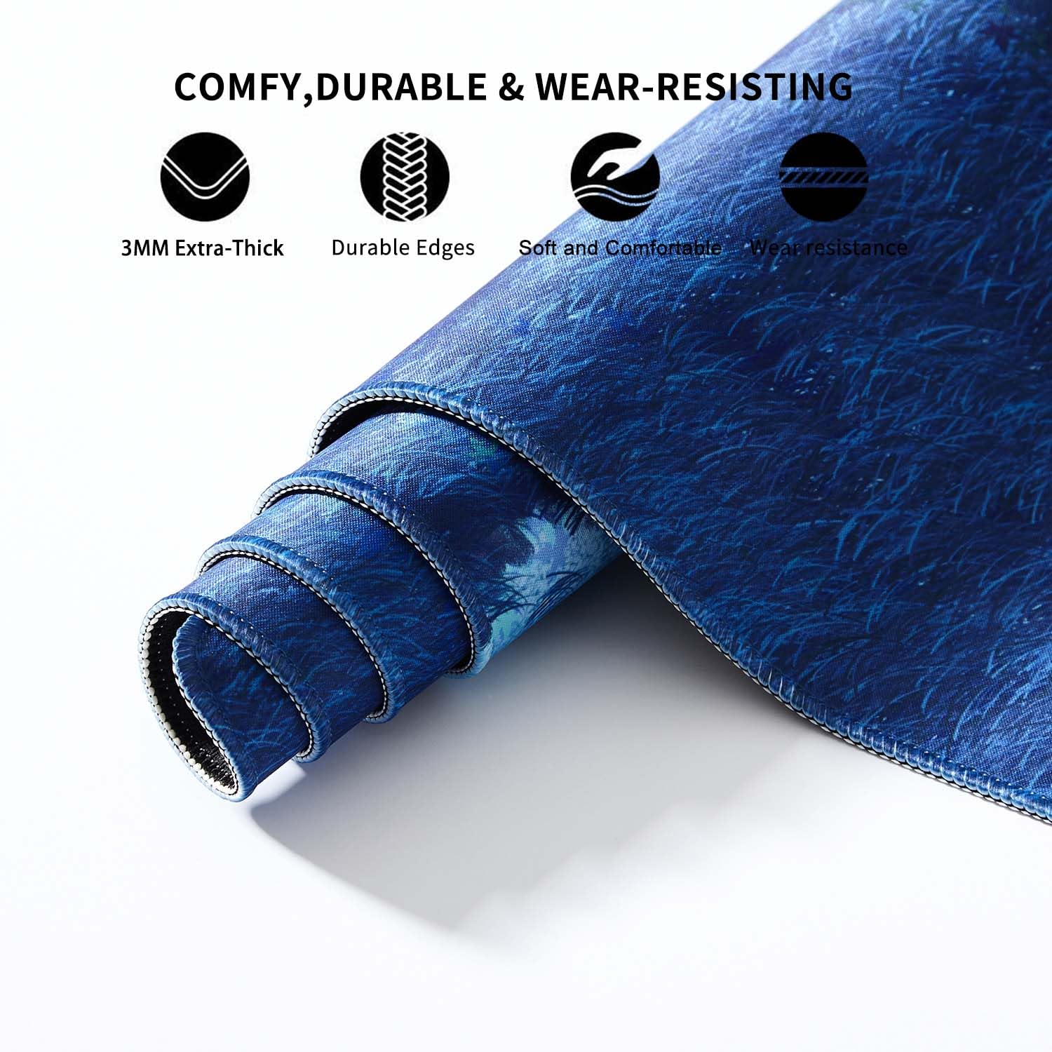 DOBAOJIA Tappetino Mouse 700x300mm, Tappetino Mouse Gaming XL, Tappetino Mouse e Tastiera, Tappetino Computer, Sottomano da Scrivania, superficie prova di versamento e base antiscivolo