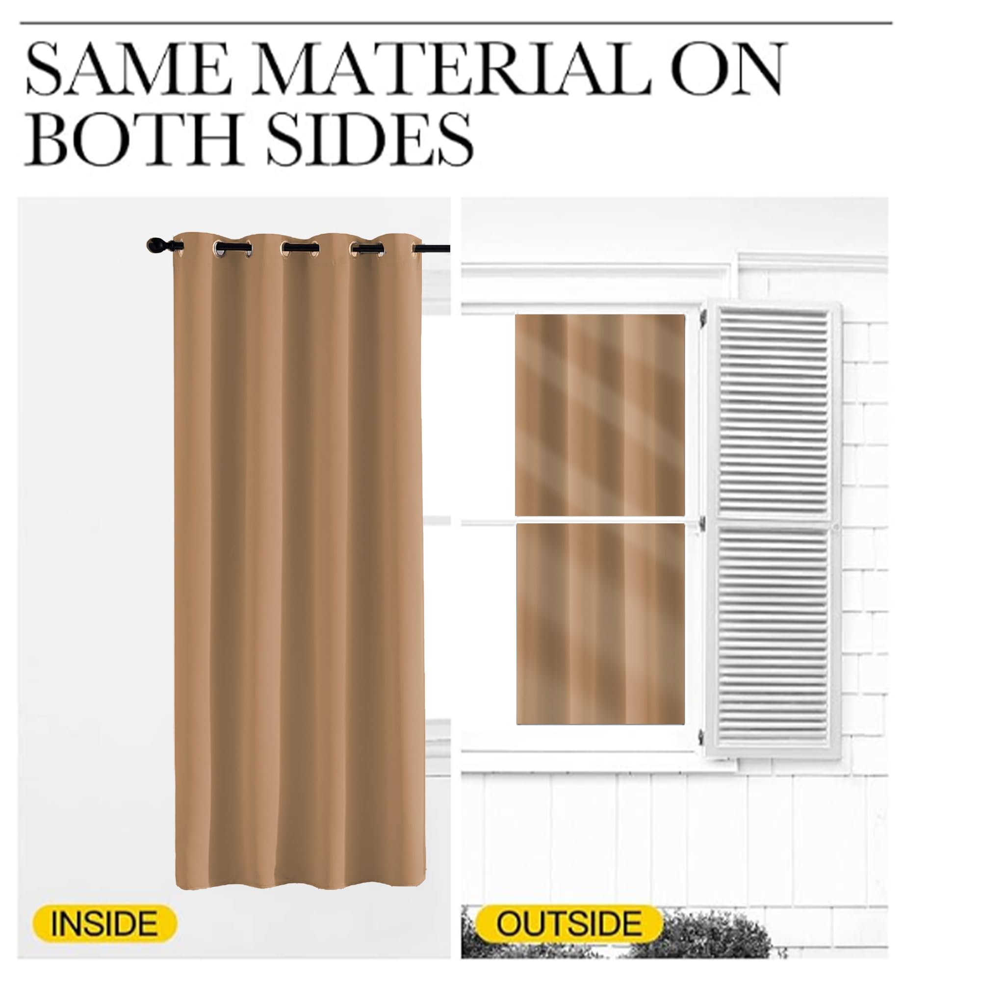 Deconovo Tende Per Interni 260 Di Altezza Con Occhielli, Tende Oscuranti Con Voile Decorative 2 Pezzi, 140x260 CM,Grigio Chiaro - Foto 3