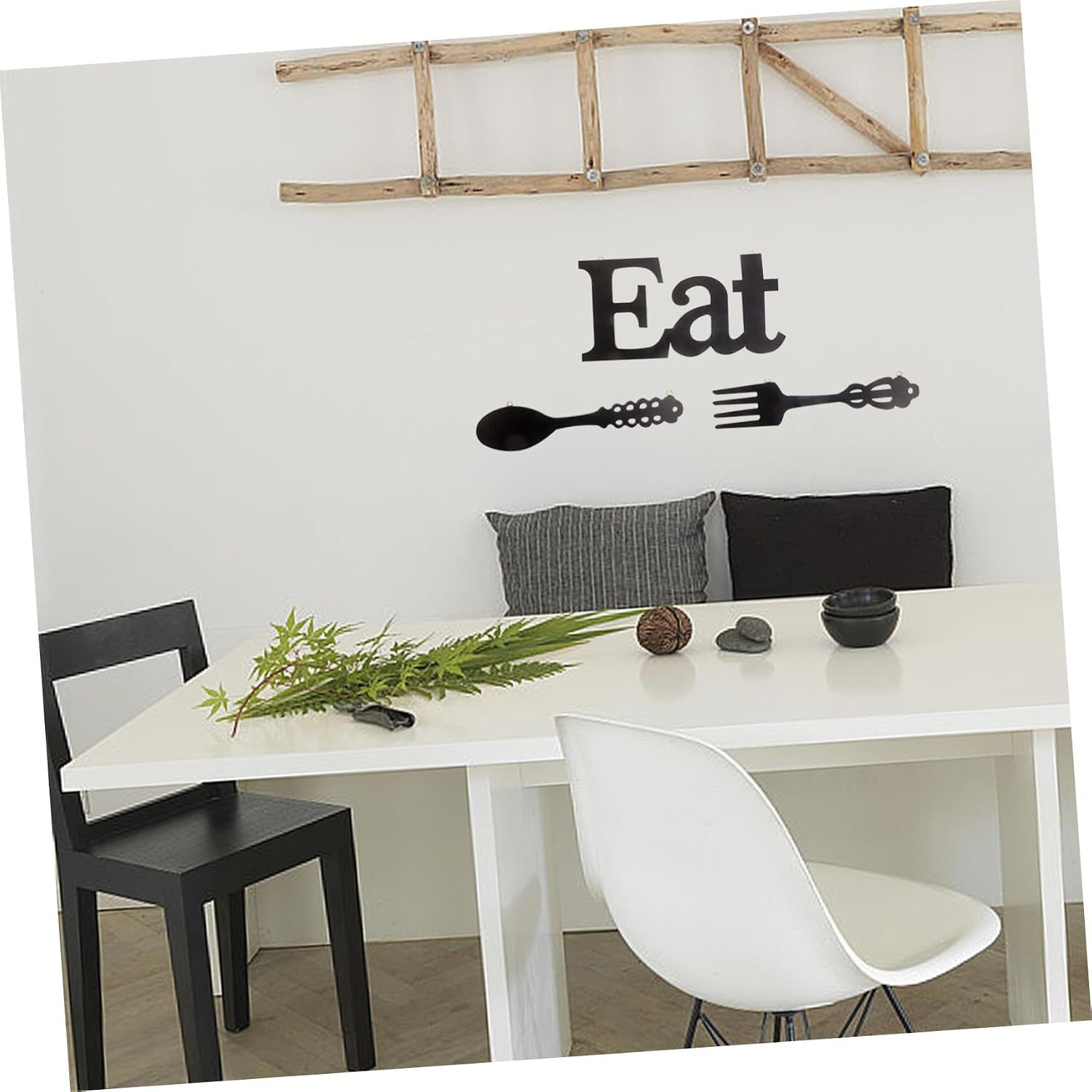 Unique Kitchen Sign Wall Decor Wooden Fork Spoon Art for Home Restaurant