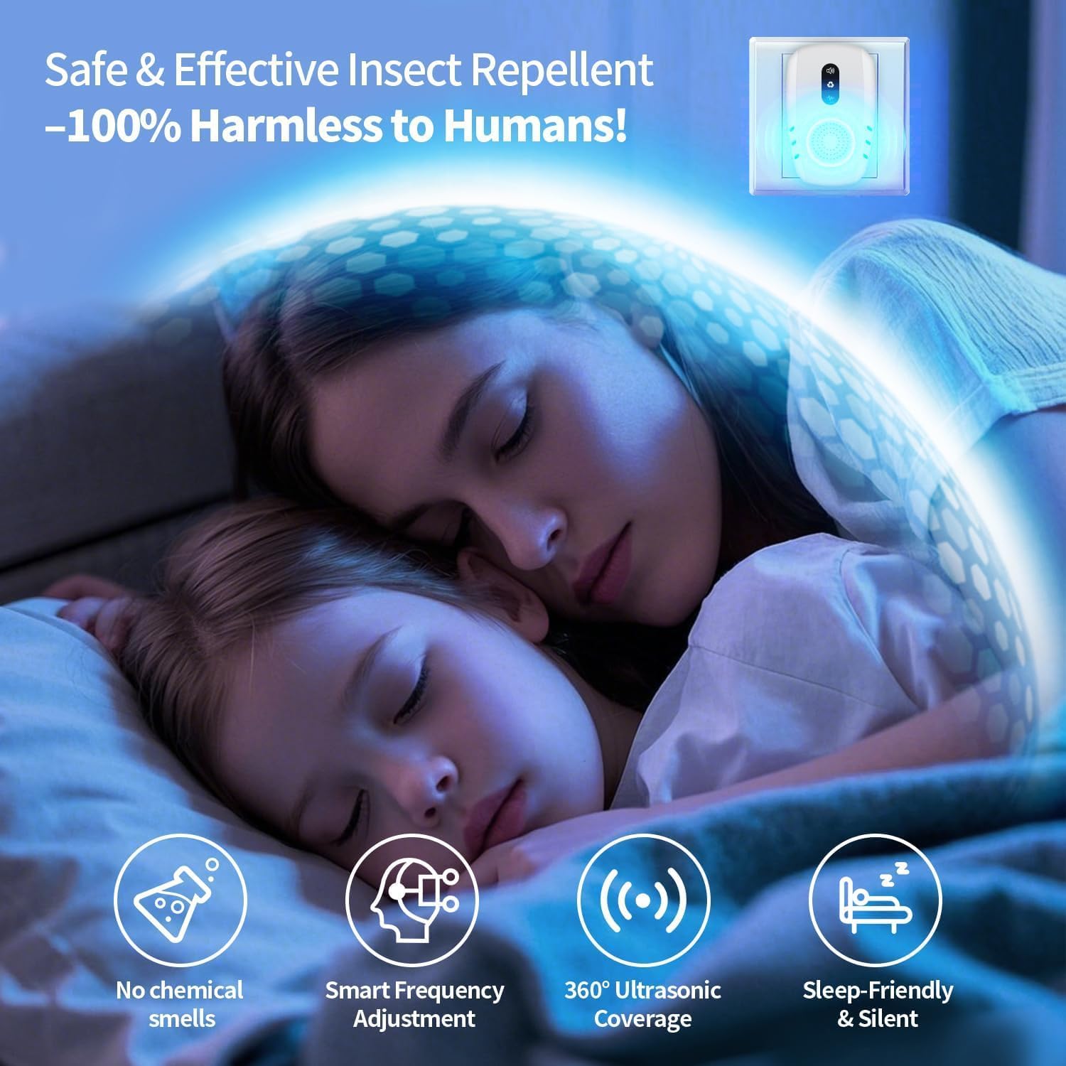 2026  Upgraded Ultrasonic Pest Repellent Indoor Repeller, Mouse Traps, Repellent Roach, Mouse, Bugs, Mosquito, Mice, Spider, Ant, Rodent Repellent Ultrasonic Plug in, 3 Mode Switching，5 Pack thumbnail
