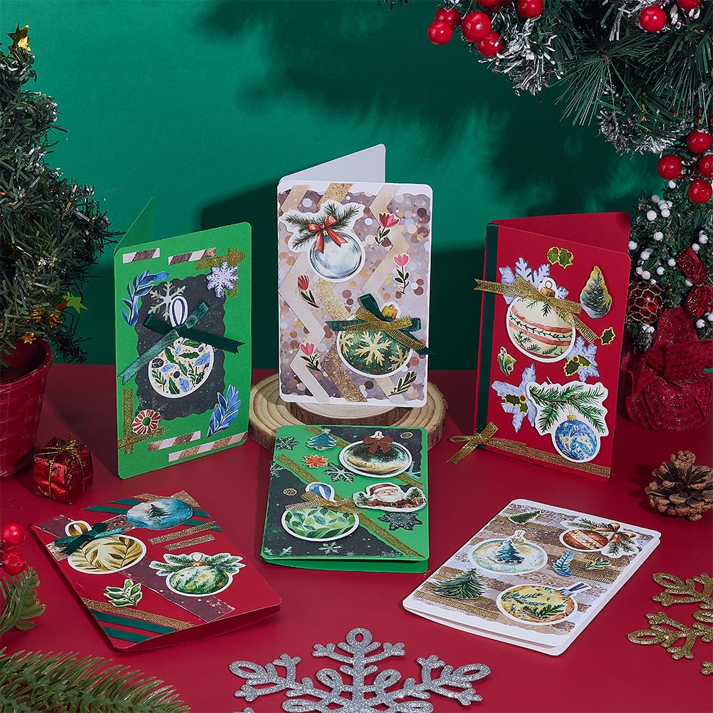 WEBEEDY 15 set di biglietti di Natale fai da te fatti a mano a tema campana, biglietti di auguri con biglietti vuoti, buste abbinate, adesivi, istruzioni per adulti principianti, compleanno, Natale
