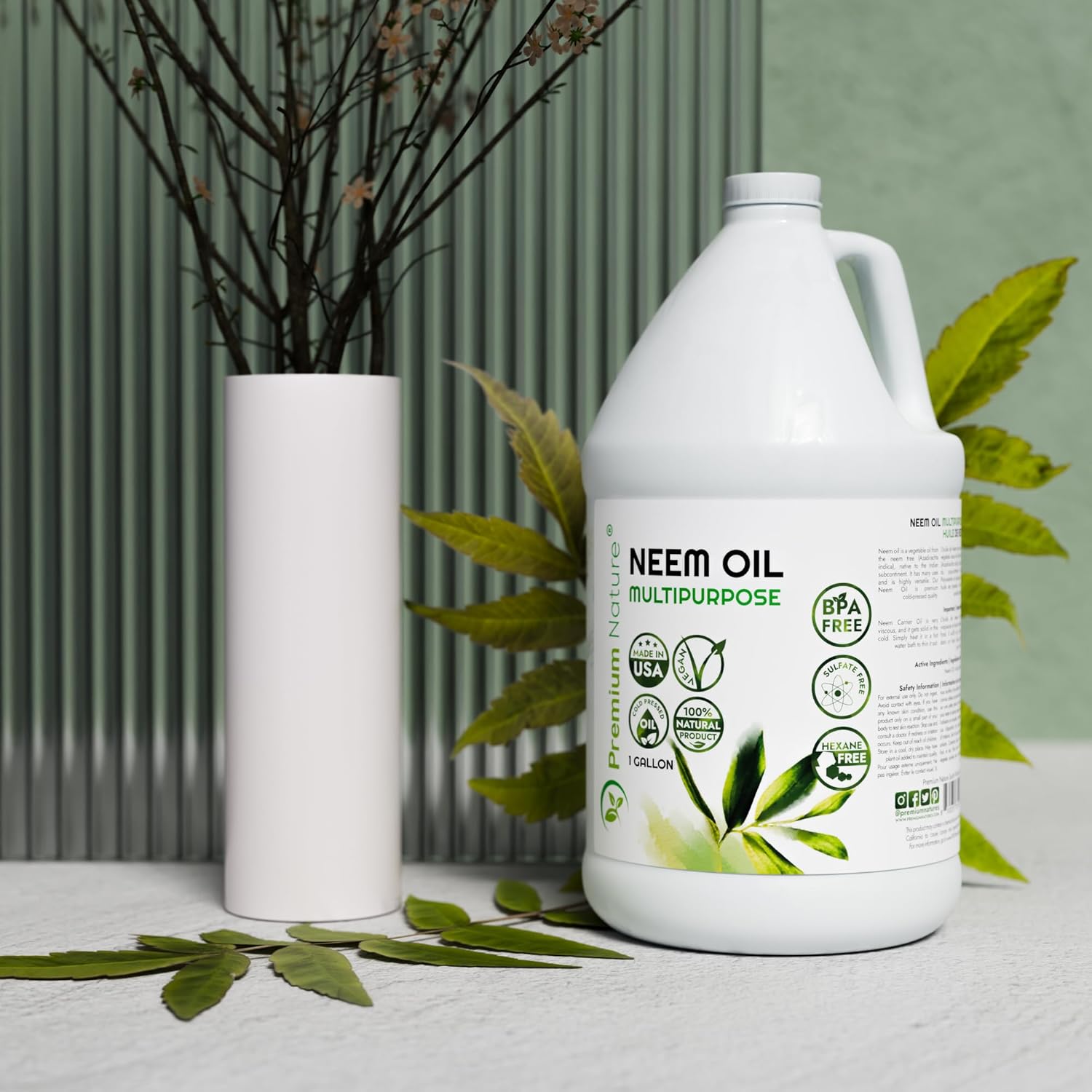Premium Nature Neem Oil 1 Gallon for Skin and Hair Need Oils Pure Cold Pressed for Mixing Neem Concentrate - Image 6