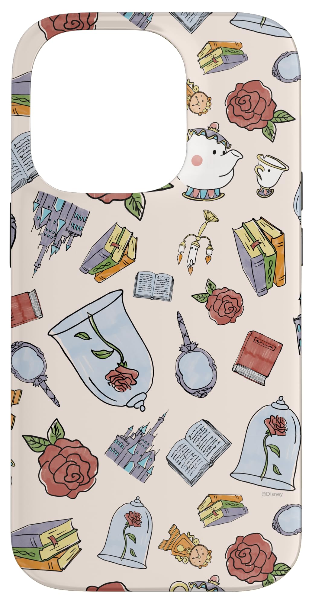 Disney Beauty and The Beast Enchanted Castle Print Case for iPhone 14 Pro