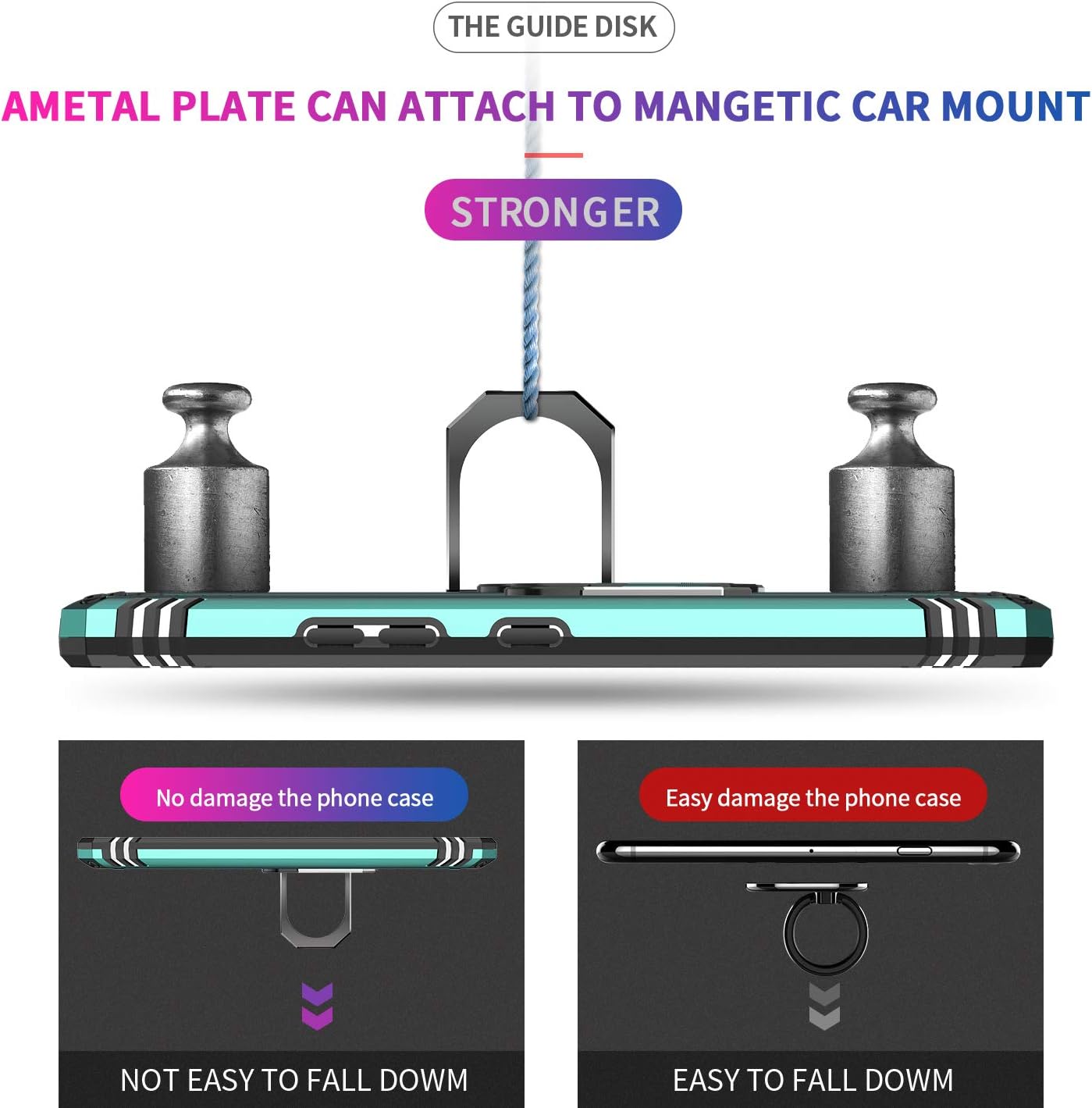 LeYi Compatible for LG K51 Phone Case, LG Reflect Case, LG Q51 Case with [2 Pack] Tempered Glass Screen Protector, [Military-Grade] Case with Magnetic Ring Kickstand for LG K51, Mint