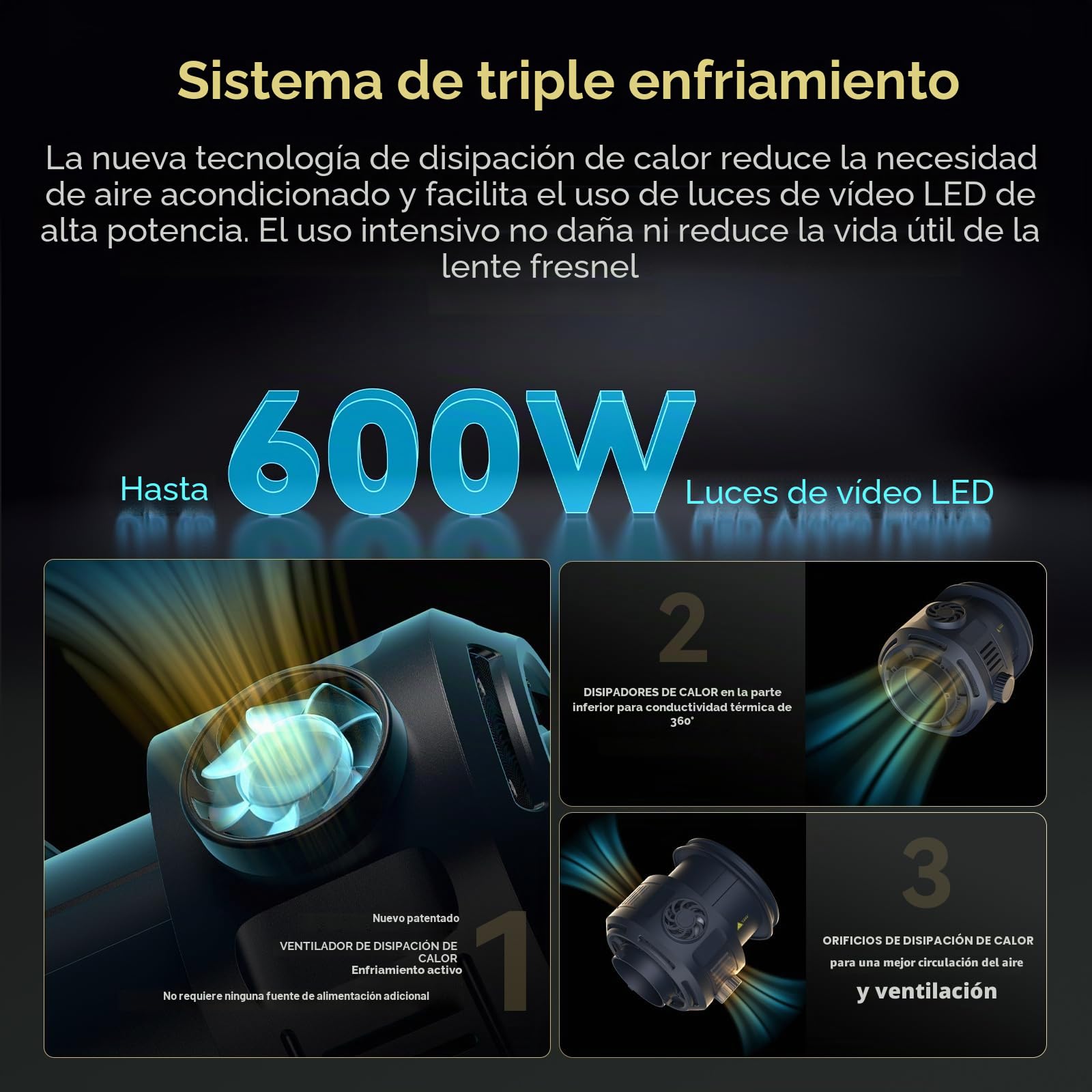 SMALLRIG RA-F150 Lente Fresnel con Montura Bowens, Ajuste de Enfoque con una Sola Mano para RC 120 RC 220 RC 350 RC 450 y Otras Luces Continuas, Herramienta de Modelado de Iluminación - 4246