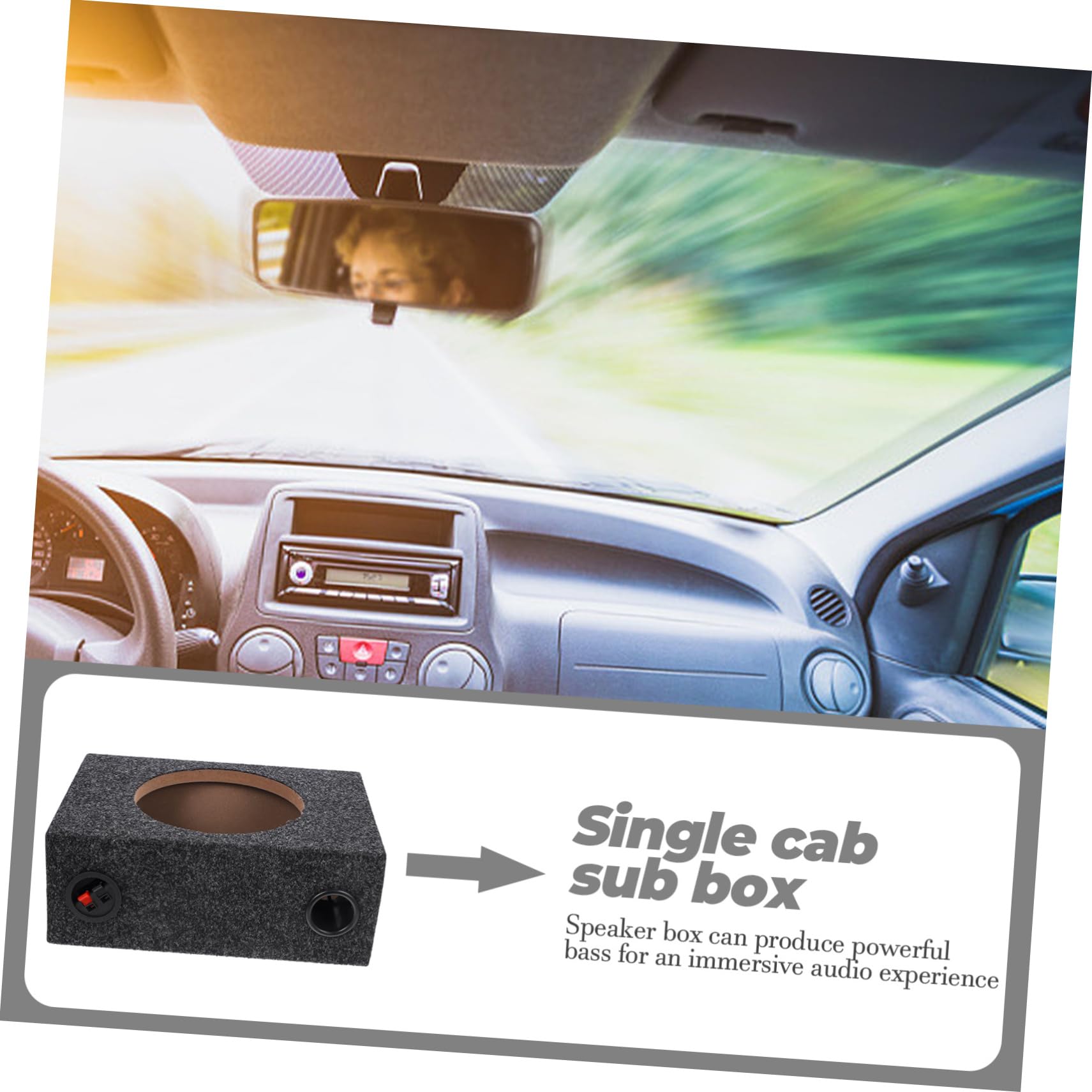 Vaguelly Box Subwoofer Sigillato in Legno Rivestito in Moquette da 8 Pollici, Contenitore per Subwoofer Auto Compatibile la Maggior Parte dei Veicoli, per Migliorare le Prestazioni Audio
