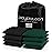 Play Platoon Weather Resistant Cornhole Bags - Set of 8 Regulation Corn Hole Bean Bags - Hunter Green & Black - Durable Duck Cloth Corn Hole Bag for Tossing Game, Includes Tote Bag