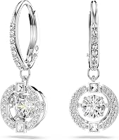 Swarovski Sparkling Dance Necklace & Earrings Set - Rhodium Plated Blue & Clear Crystal Drop Jewelry Collection