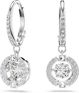 Swarovski Sparkling Dance Necklace & Earrings Set - Rhodium Plated Blue & Clear Crystal Drop Jewelry Collection
