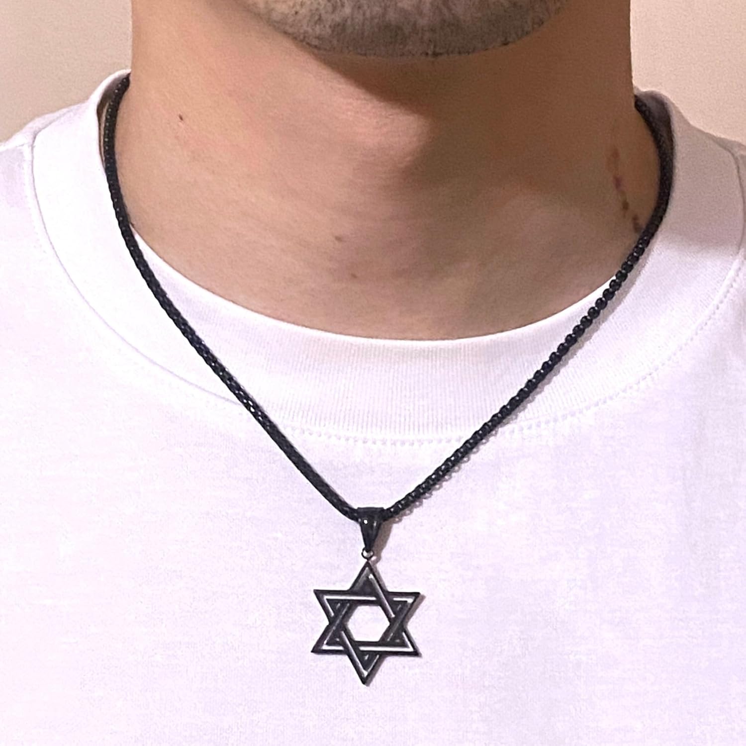 Tapp Collections Star Of David Pendant 316L Stainless Steel Necklace For Men Women - Image 5