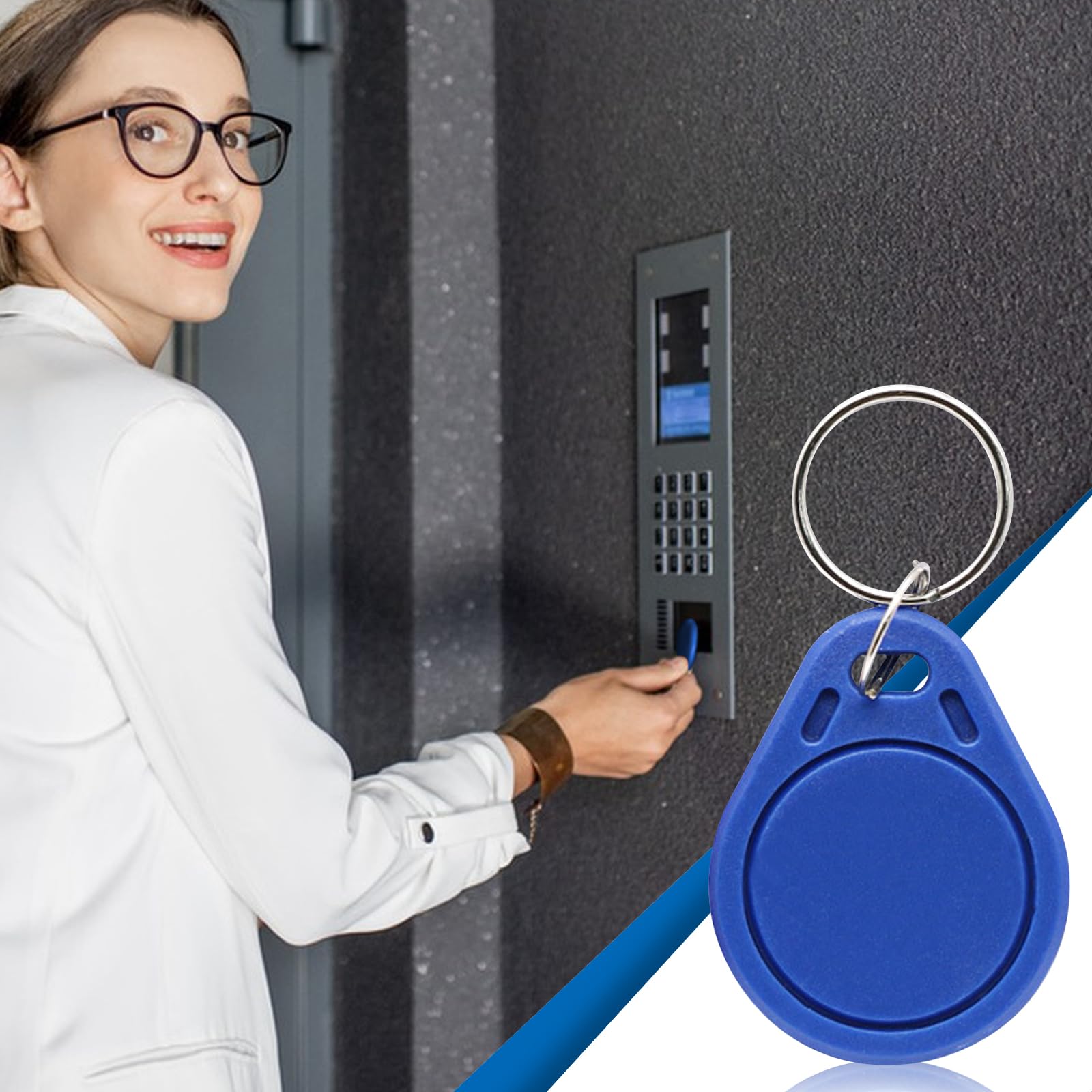 Llaveros RFID 125 Khz T5577 regrabables azul NFC copiar clonar tarjetas