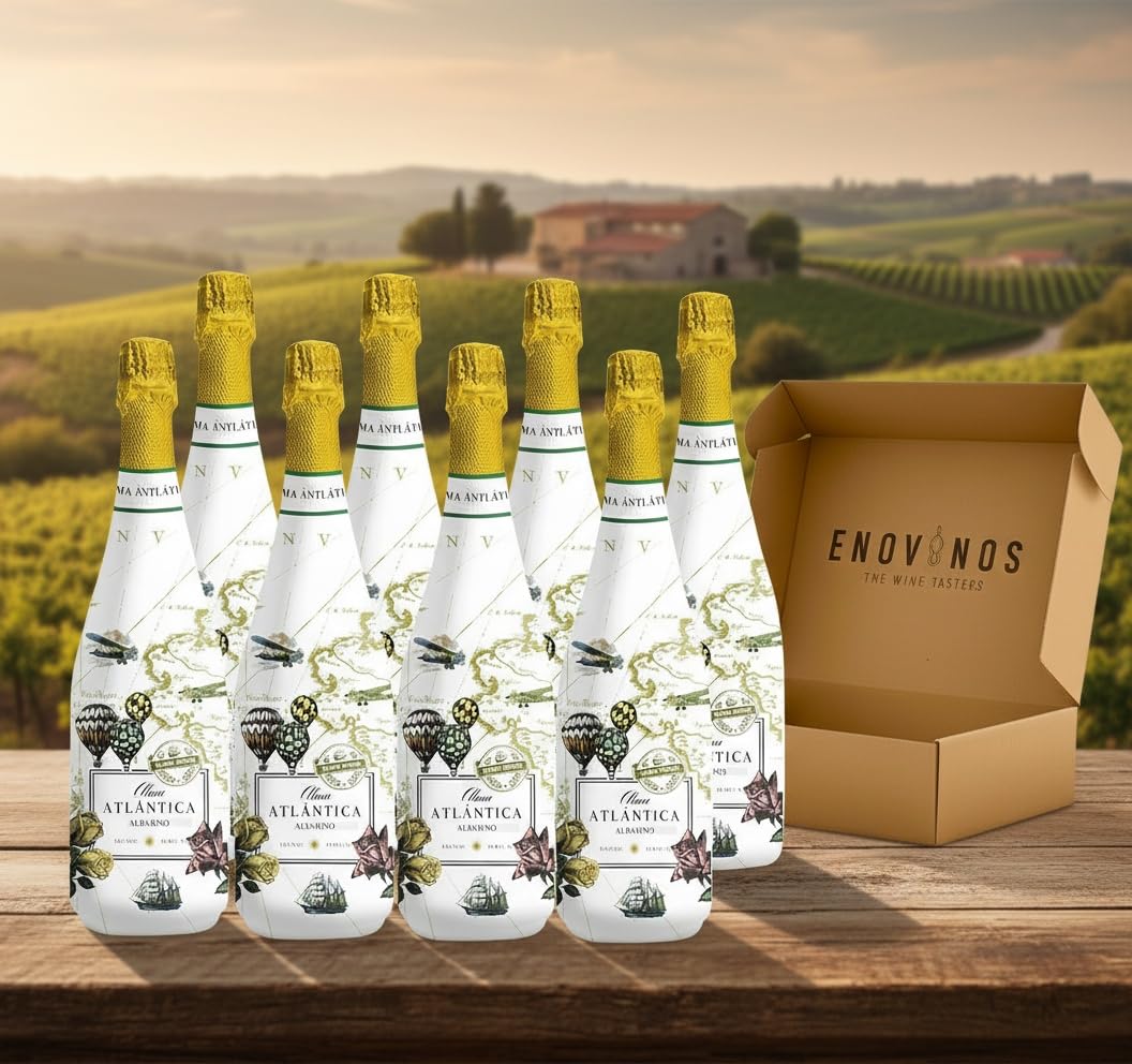 Alma Atlantica Vino Blanco Albariño y Godello Espumoso Rias Baixas Martin Codax - Envio 24 h - Caja Regalo vino 6 botellas - Mejor Seleccion ENOVINOS THE WINE BRAND