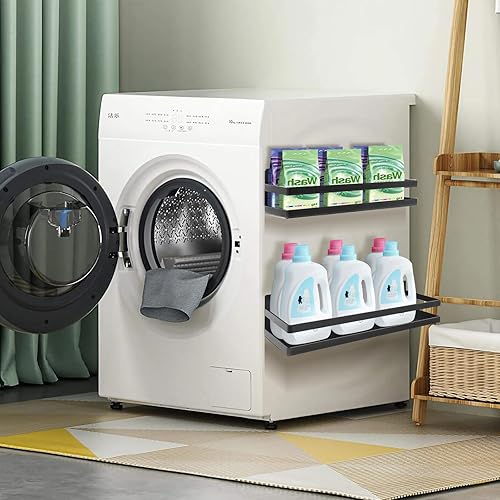 Miniatura 3 de Uten Estante magnético grande para especias para refrigerador, paquete de 2 estantes magnéticos mejorados, estante magnético organizador de