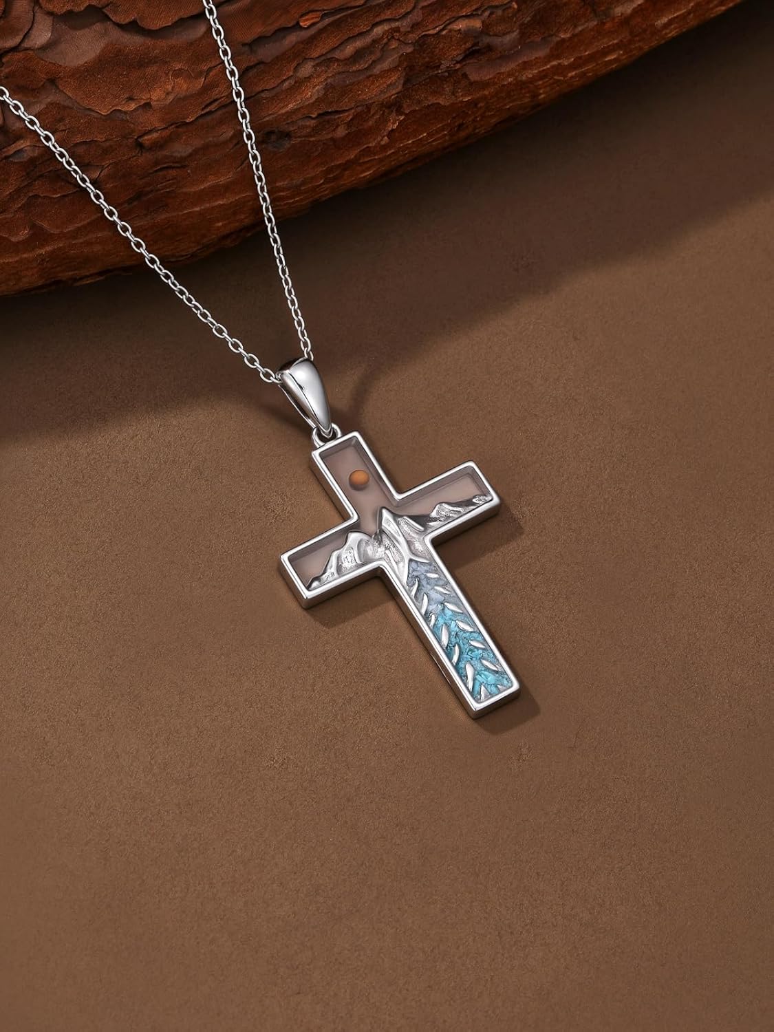 WINNICACA Christmas Gifts for Women Mustard Seed Necklace 925 Sterling Silver Mustard Seed Mountain Pendant Faith Necklace Christian Jewelry Birthdays Gifts for Women Her Wife - Image 2