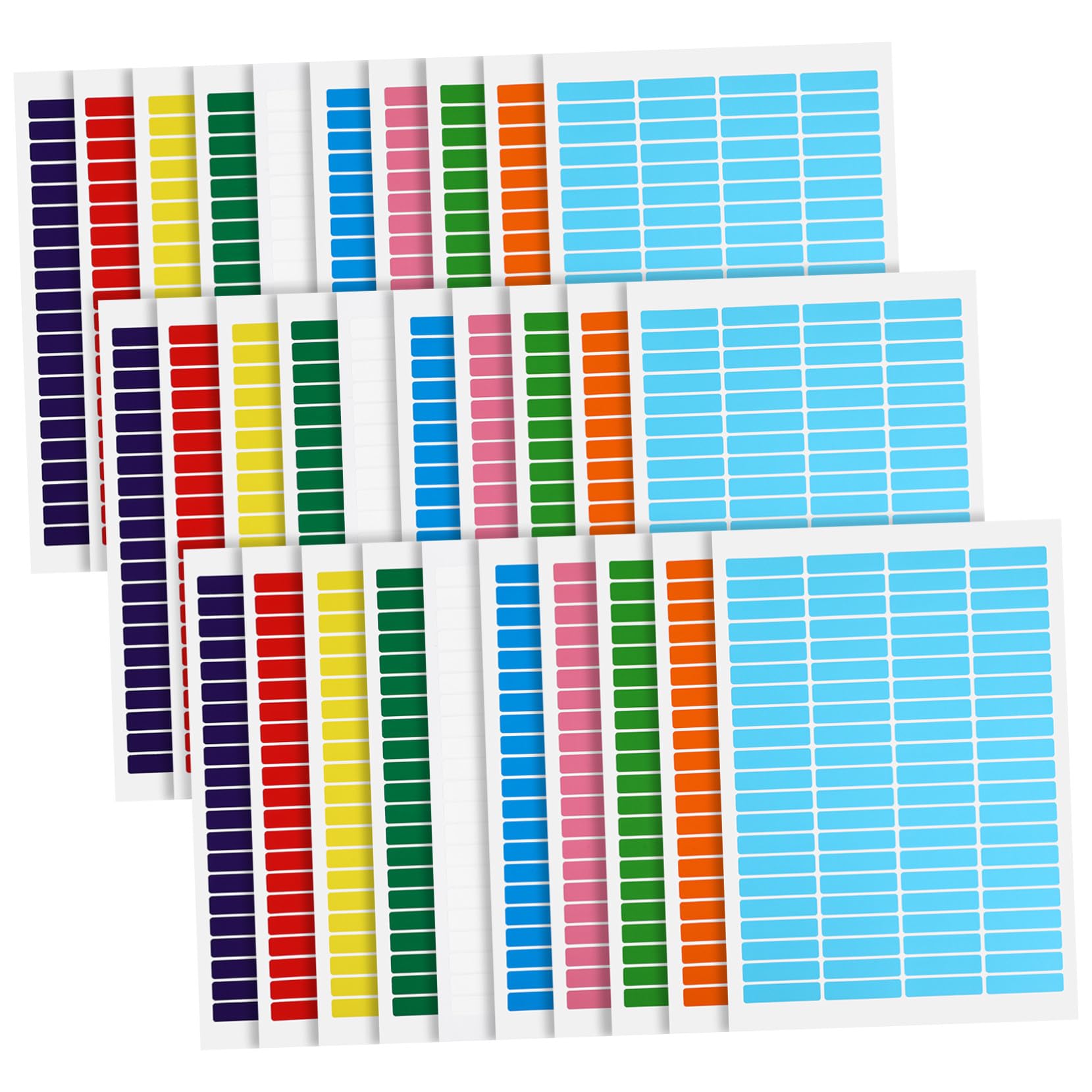 30 fogli Etichette Adesive Colorate per Scaffali e Bidoni Facili da Scrivere Adesive Resistenti per Organizzazione Casa Ufficio e Scuola Etichette per Barattoli e Raccoglitori