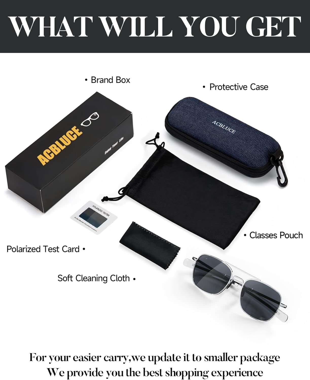 Military Aviator Sunglasses for Men - Polarized Classic Pilot Sunglasses with Metal Frame Bayonet Temple, 58mm