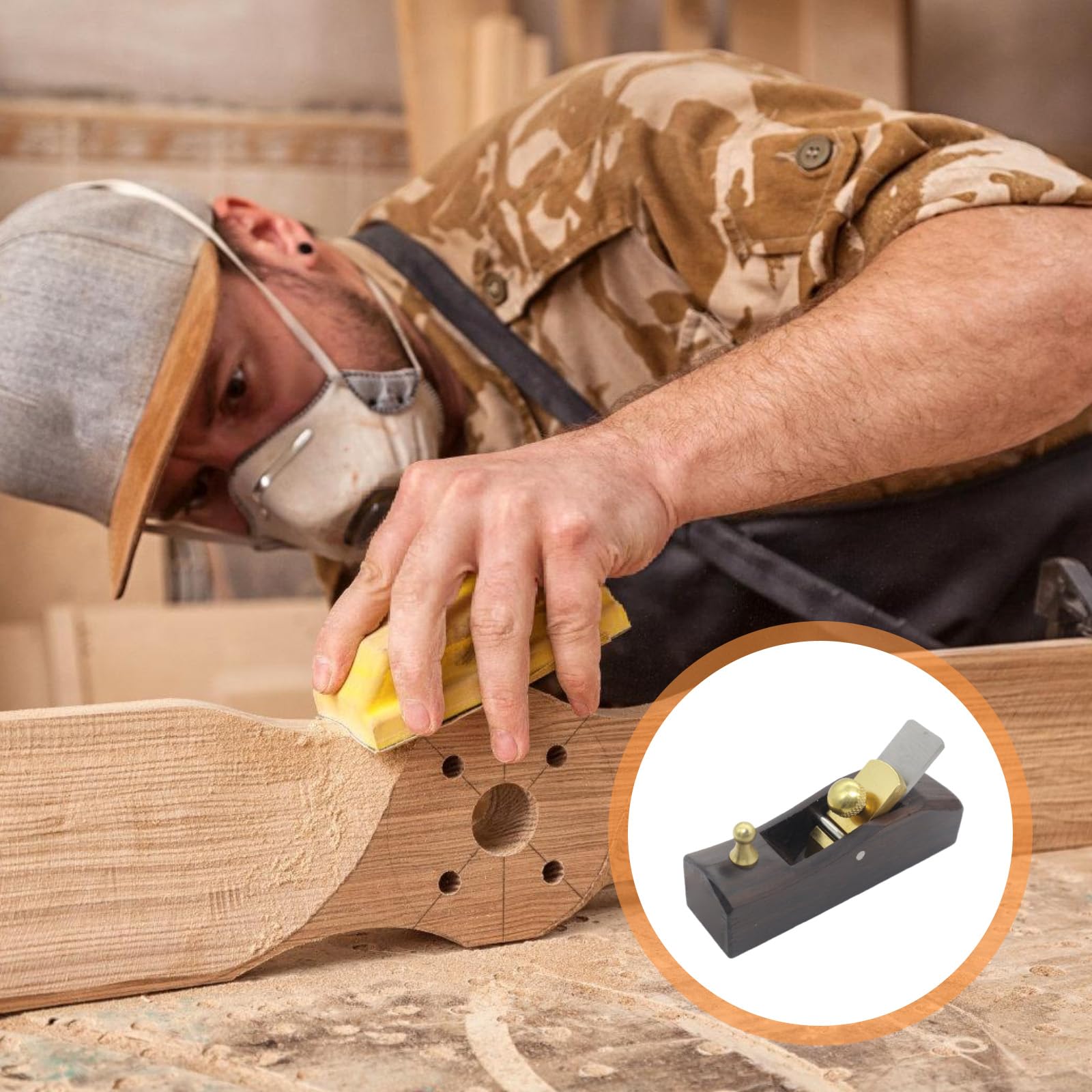 Vegena Plano De Carpintería, Cepillo Manual Para Carpintería, Cepillo Carpintero, Cepilladoras De Madera Manual De Herramienta De Mano Para Puertas Para Trabajar La Madera Recortar Cepillar Madera