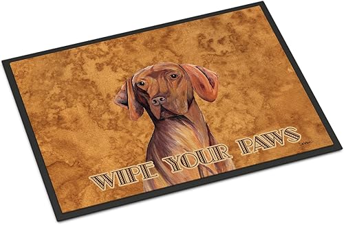 Caroline's Treasures SC9132MAT - Tapete Vizsla para puerta delantera, 18 x 27 pulgadas, tapete para puerta delantera, interior y exterior,