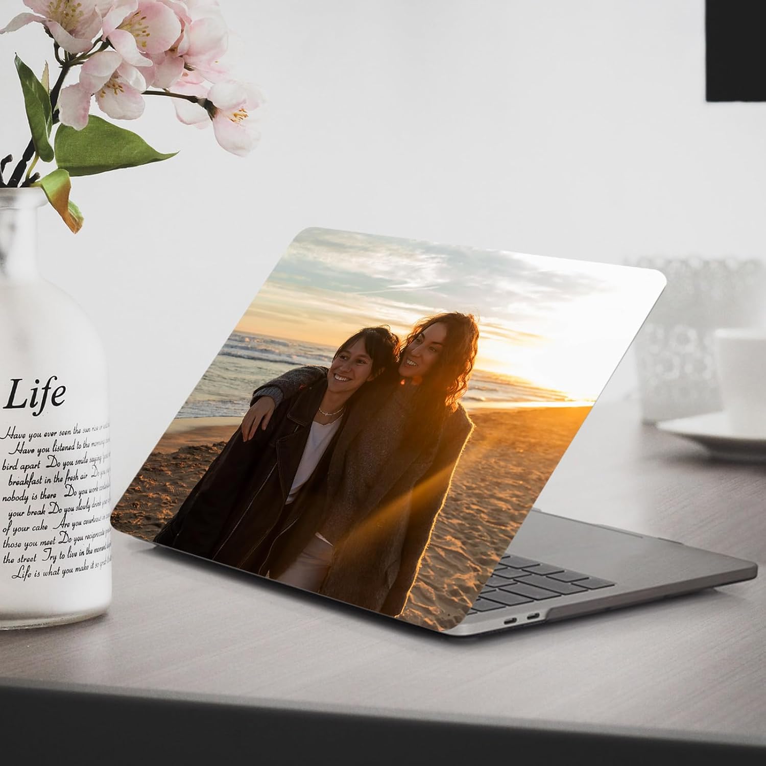 Personalized Photo Case for MacBook Air 13.3'' A1466/A1369 2010-2017 Custom Plastic Hard Shell Customized Picture Text Design Your Own Matte Laptop Cover