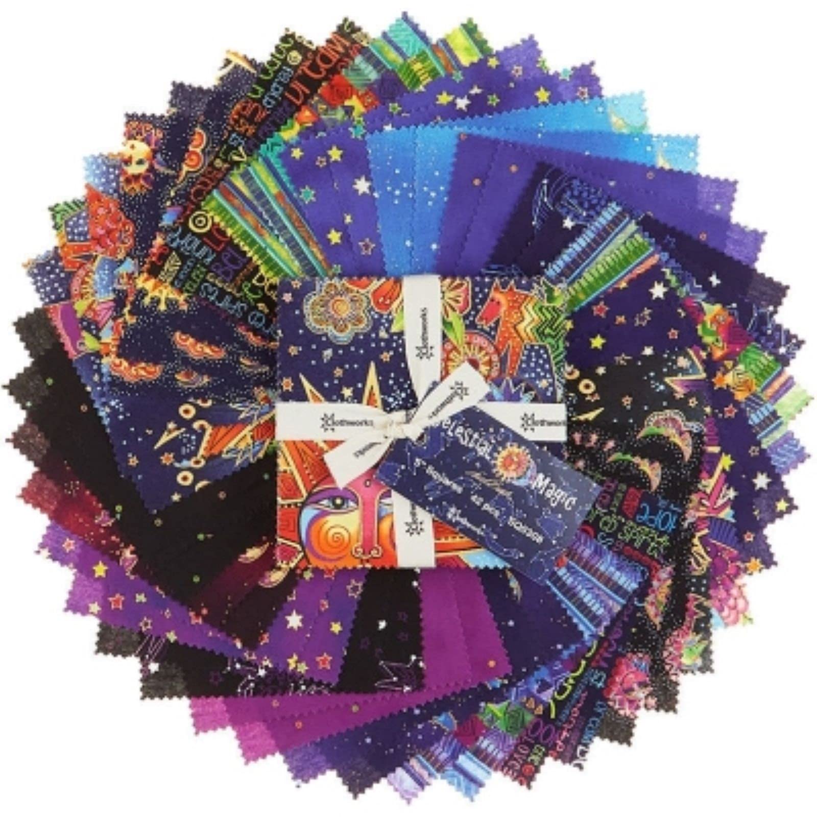 Clothworks TextilesClothworks Laurel Burch Celestial Magic SQ0308 5" Squares