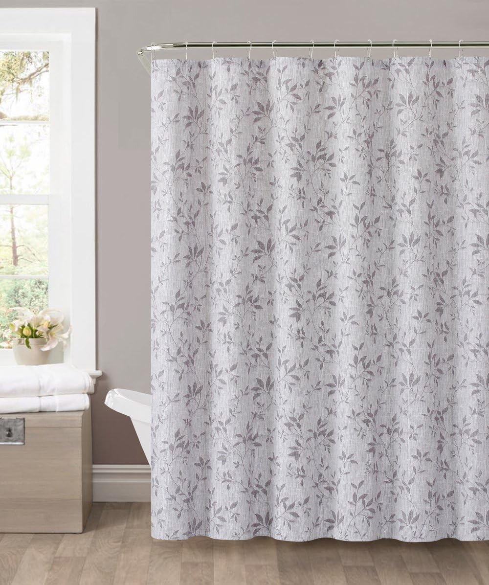 Luxury Home Foles Shower Curtain, Taupe