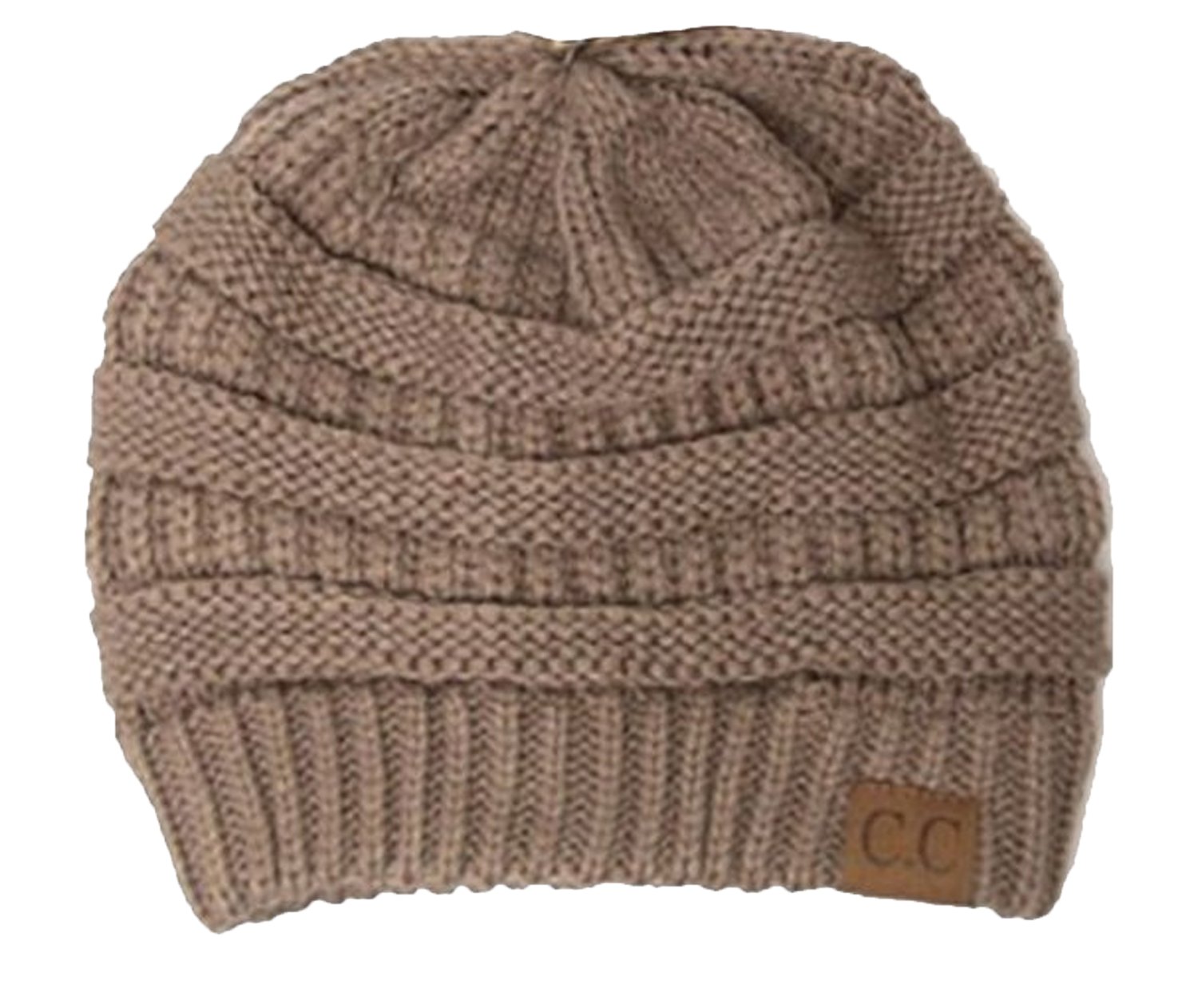 Cambridge SelectThick Slouchy Knit Oversized Beanie Cap Hat,One Size,Taupe