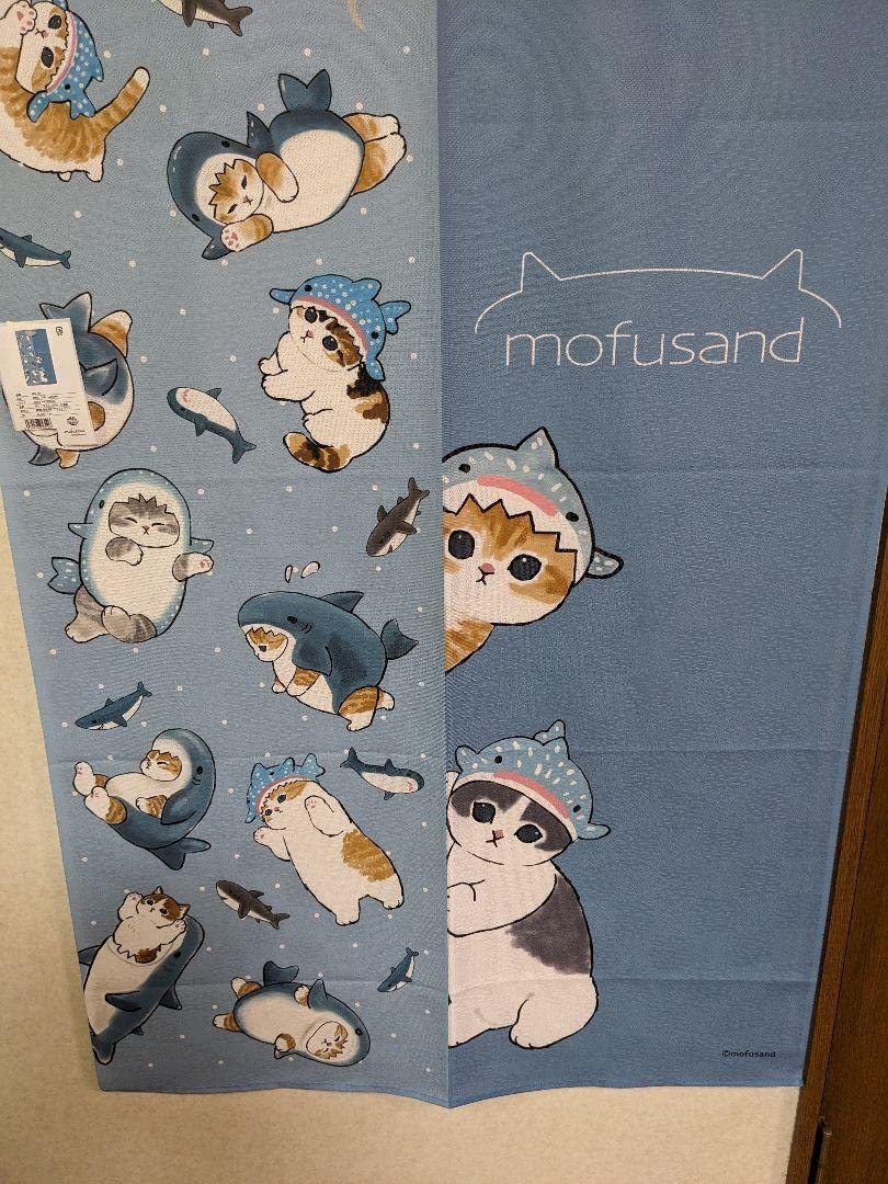 Amazon.co.jp: モフサンド mofusand のれん サメにゃん かわいい