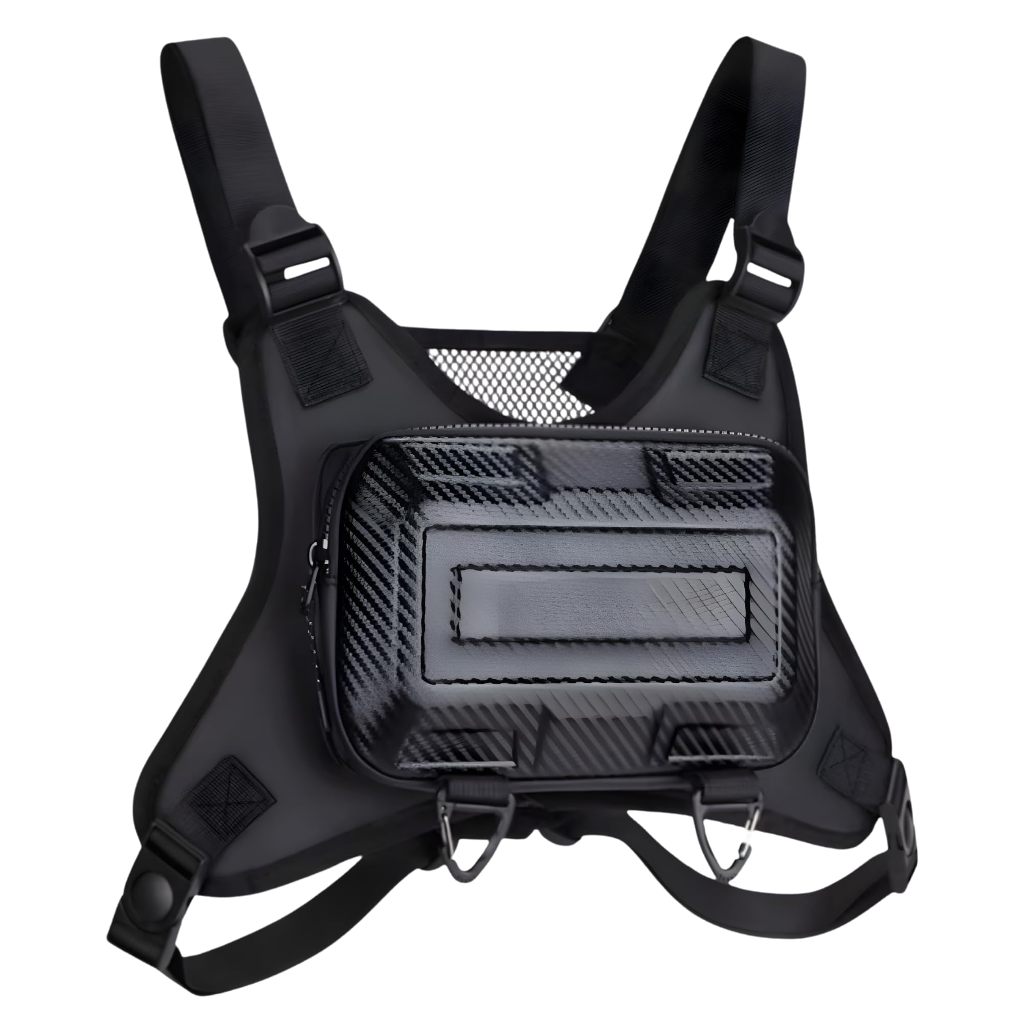 Tactical Chest Bag for Men with Dual Compartment, Shock Absorbing Front Utility Tactical Bags for Men with Back Pouch, Waterproof Military, Cycling & Bike Riding Chest Bag for Man with Safety Tape-picture-31