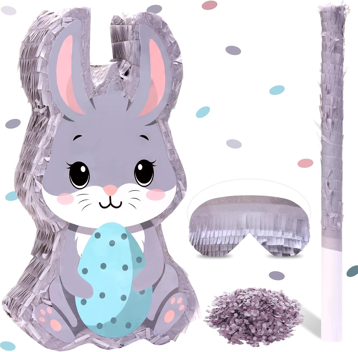 Sratte Easter Pinata Decorations Bunny Pinata Kit Easter Egg Pinata for Easter
