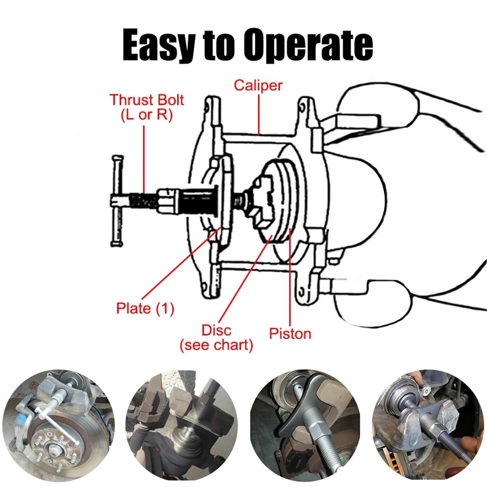 Ajustador freno de tambor Juego de 12 o 13 pinzas de freno de disco para coche, fiables y prácticas, con compresor de pistón de freno trasero y rebobinado. piston calibre freno(12pcs)