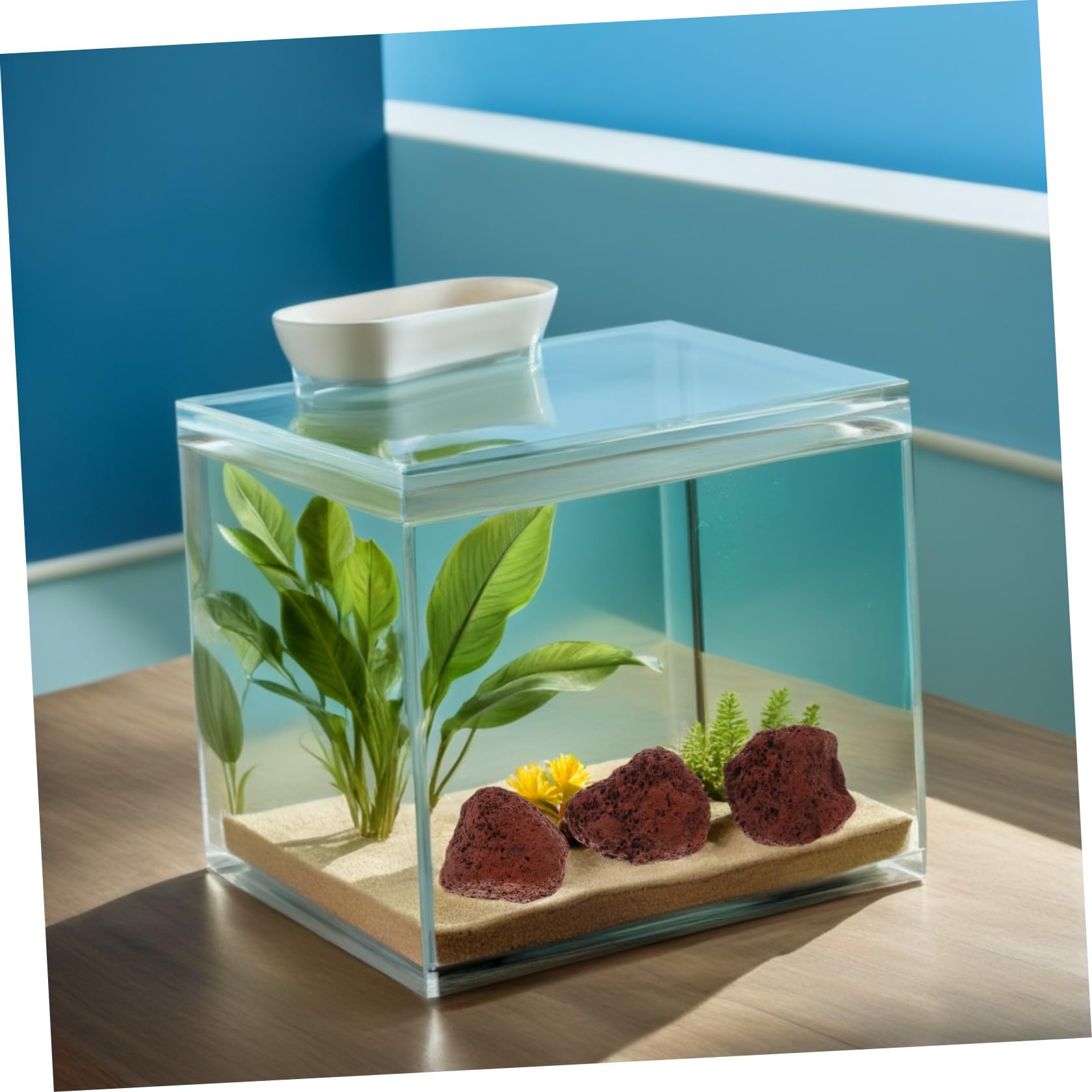 Natürlicher zur Vulkangestein 1,5kg Aquarium für Bodengrund Beutel Atmungsaktives Lavagranulat Gesunden Haltung von Garnelen Betta im Süßwasser