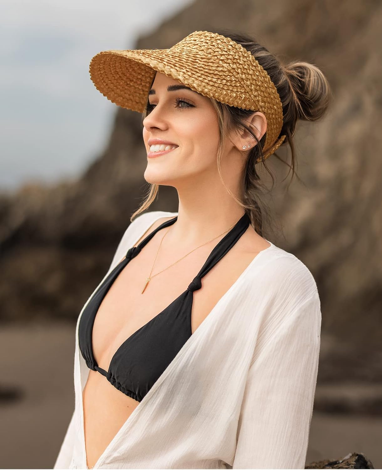 Packable Straw Sun Visors for Women Handmade Beach Togo Ubuy