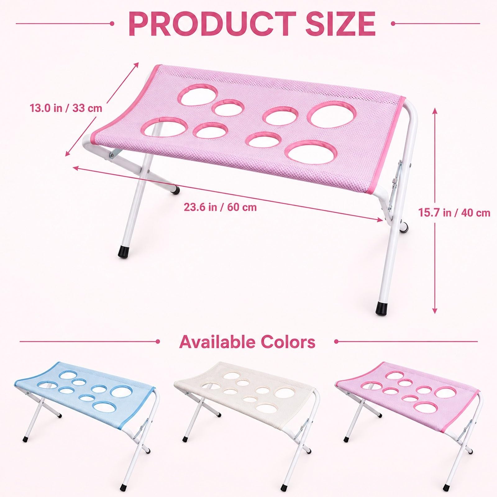 Table de Bain pour Chien Pliable, Station de Toilettage pour Animaux | Avec Surface En Filet Et Sangle De Sécurité, Support De Lavage Portable Pour Petits Et Moyens Chiens Et Chats(Pink)