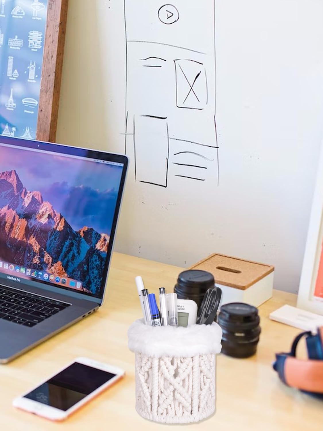 Baitaihem 2 Pack Eyeglasses Holder Stand Plush Lined Eyeglass Holder for Nightstand Office Desk Organizer - Image 3