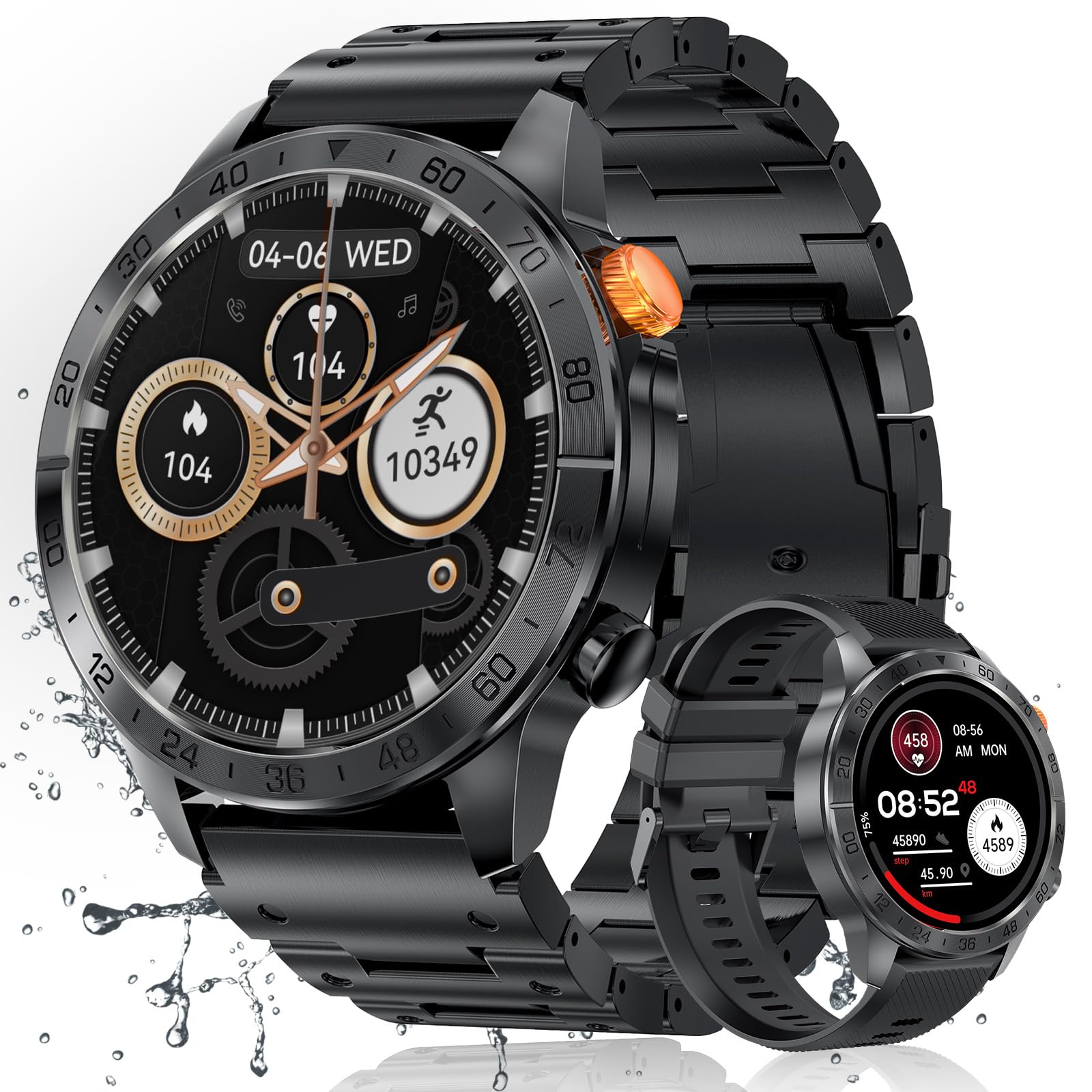1.43 AMOLED SMARTWATCH Uomo Con Chiamata Bluetooth 400Mah Cardiofrequenzimetro EUR 47,99